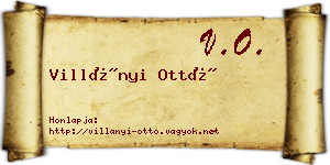 Villányi Ottó névjegykártya