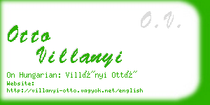 otto villanyi business card